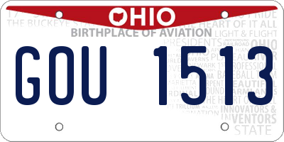 OH license plate GOU1513