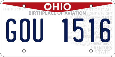 OH license plate GOU1516
