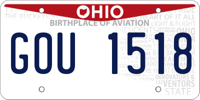 OH license plate GOU1518