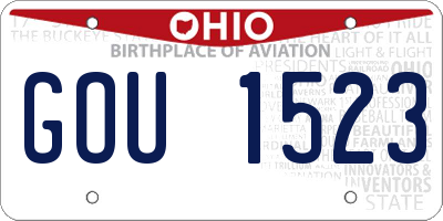 OH license plate GOU1523