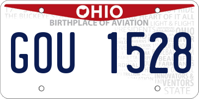 OH license plate GOU1528