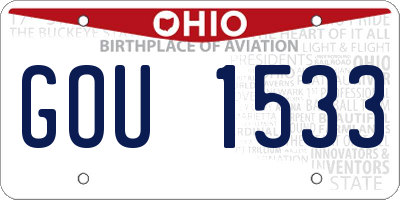 OH license plate GOU1533