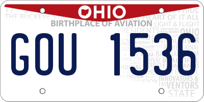 OH license plate GOU1536