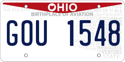 OH license plate GOU1548