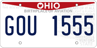 OH license plate GOU1555