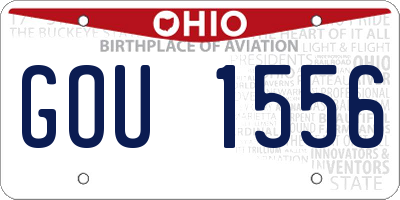 OH license plate GOU1556