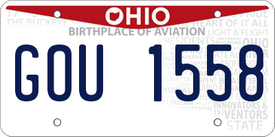 OH license plate GOU1558