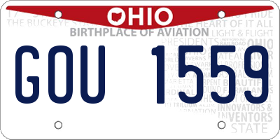 OH license plate GOU1559