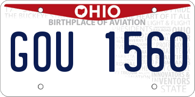 OH license plate GOU1560