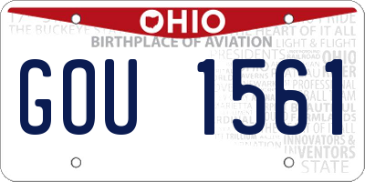 OH license plate GOU1561