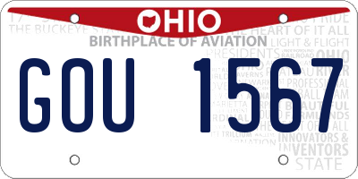 OH license plate GOU1567