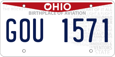 OH license plate GOU1571