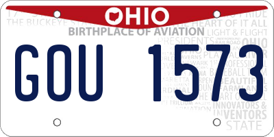 OH license plate GOU1573