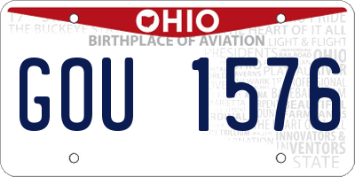 OH license plate GOU1576