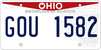 OH license plate GOU1582