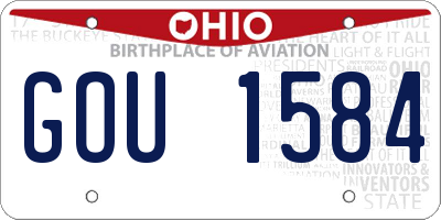 OH license plate GOU1584
