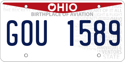 OH license plate GOU1589