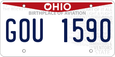 OH license plate GOU1590