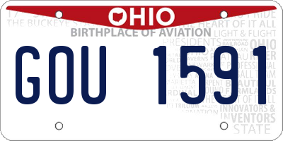 OH license plate GOU1591