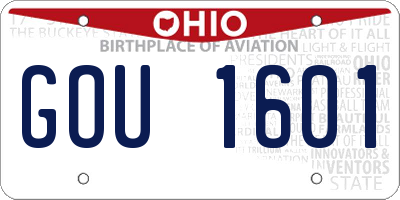 OH license plate GOU1601