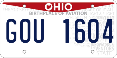 OH license plate GOU1604