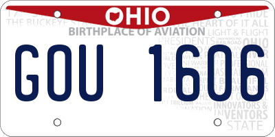 OH license plate GOU1606