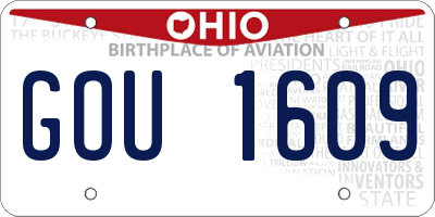 OH license plate GOU1609