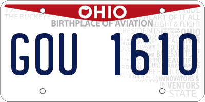 OH license plate GOU1610