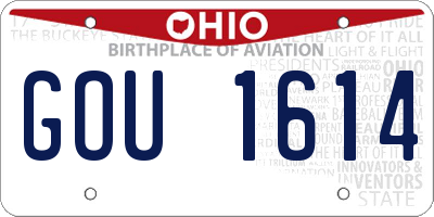 OH license plate GOU1614