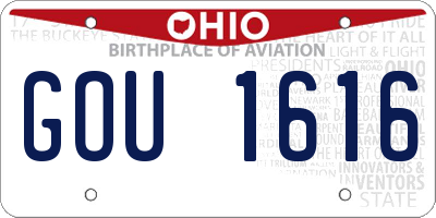 OH license plate GOU1616
