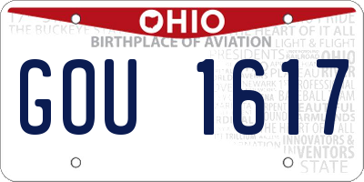 OH license plate GOU1617