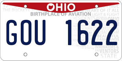 OH license plate GOU1622