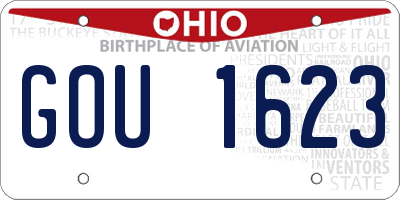 OH license plate GOU1623