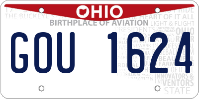 OH license plate GOU1624