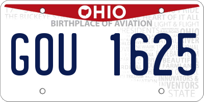 OH license plate GOU1625