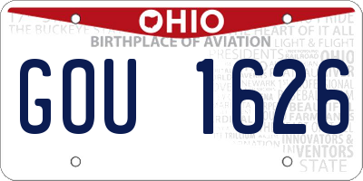 OH license plate GOU1626