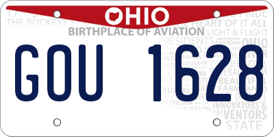 OH license plate GOU1628