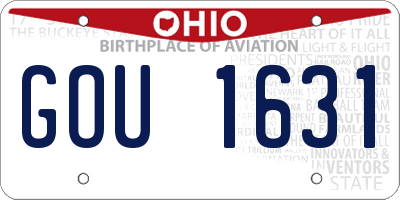 OH license plate GOU1631