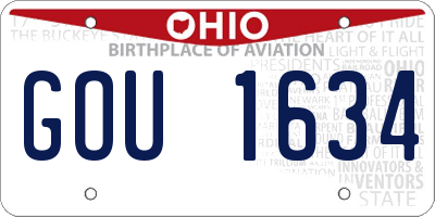 OH license plate GOU1634