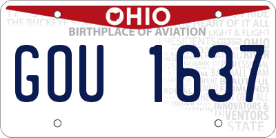 OH license plate GOU1637