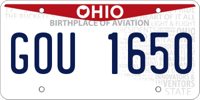 OH license plate GOU1650