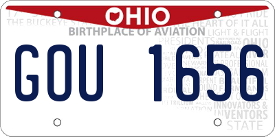 OH license plate GOU1656