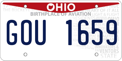 OH license plate GOU1659