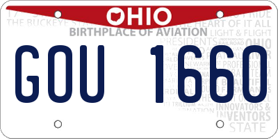 OH license plate GOU1660