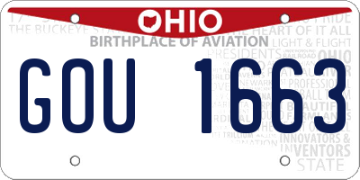 OH license plate GOU1663