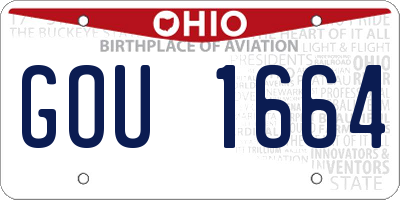 OH license plate GOU1664
