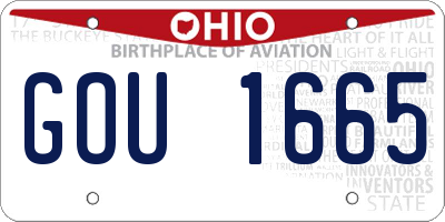 OH license plate GOU1665