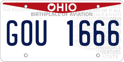 OH license plate GOU1666