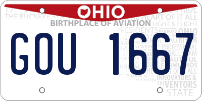 OH license plate GOU1667
