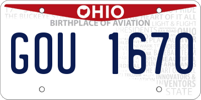 OH license plate GOU1670